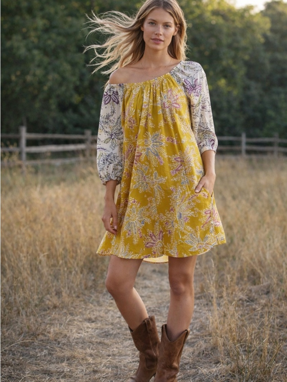 Anthropologie Daily Practice Mollie Tunic Dress Size Medium Boho Coastal